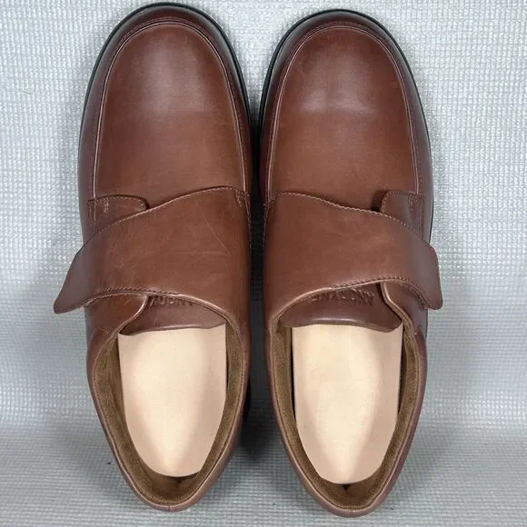 Anodyne No. 28 Mens Size12 Xtra Wide Casual Brown Leather Diabetic Shoes Straps - Picture 7 of 10